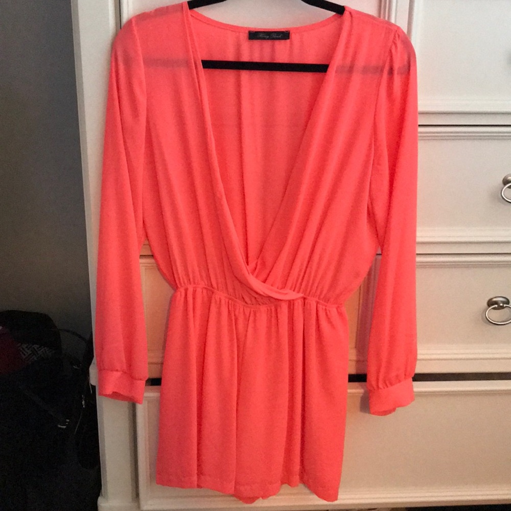 Pink romper long sleeve